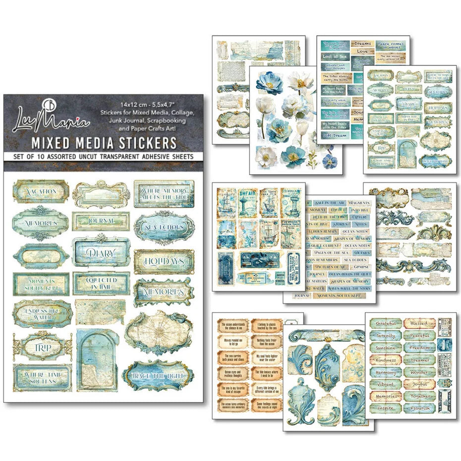 Ciao Bella Edge of the Ocean Mixed Media Stickers (10pcs) MB012