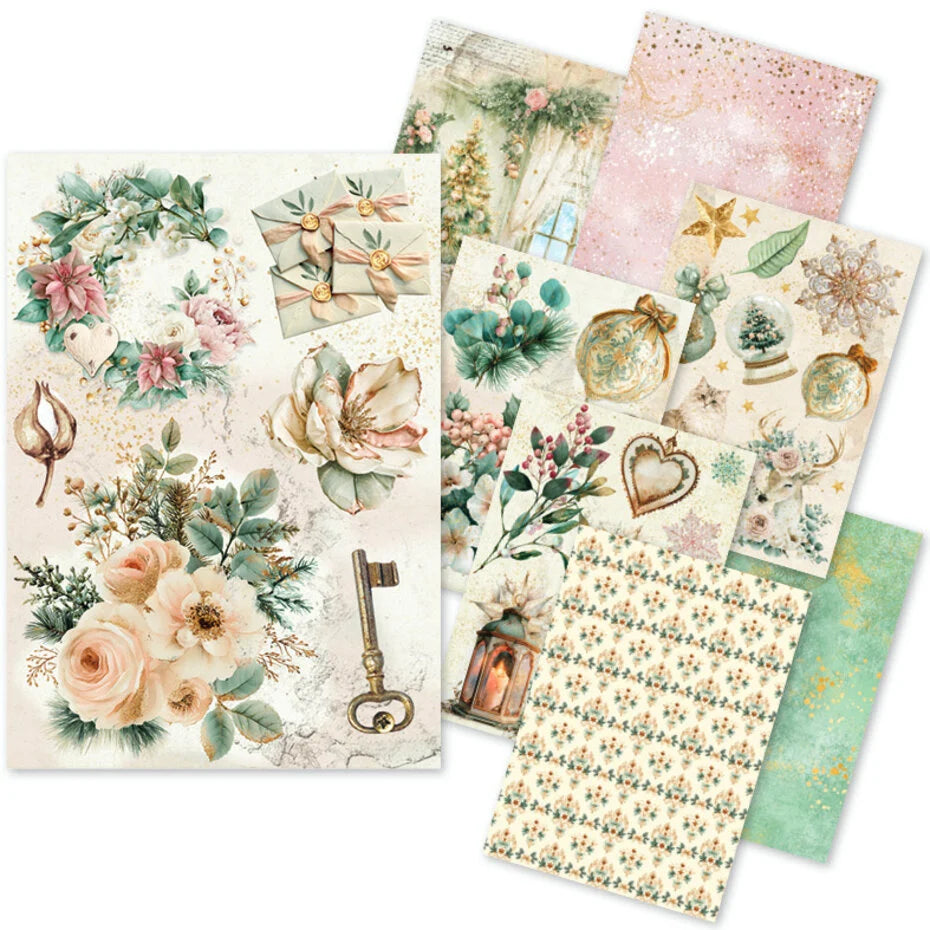 Ciao Bella Golden Winter A5 Rice Paper Mixed (8pcs) - CBRS051