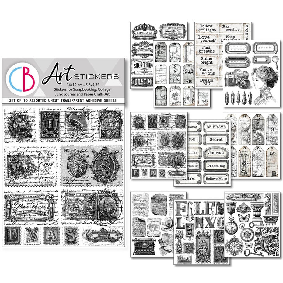 Ciao Bella Lithographs Mixed Media Stickers (10pcs) (MB007)