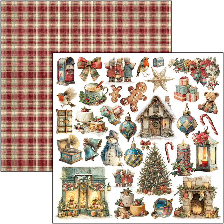 Ciao Bella Merry & Bright 12x12 Inch Paper Pad (12pcs) - CBPM098