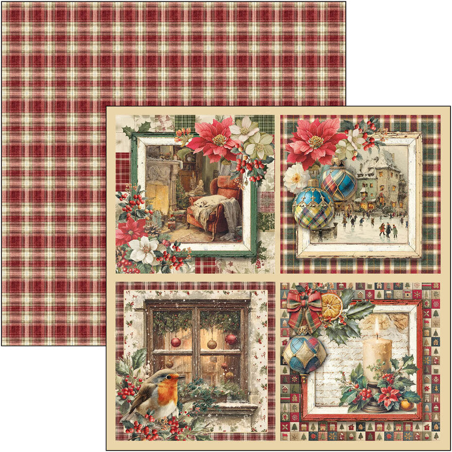 Ciao Bella Merry & Bright 8x8 Inch Paper Pad (12pcs) - CBH098