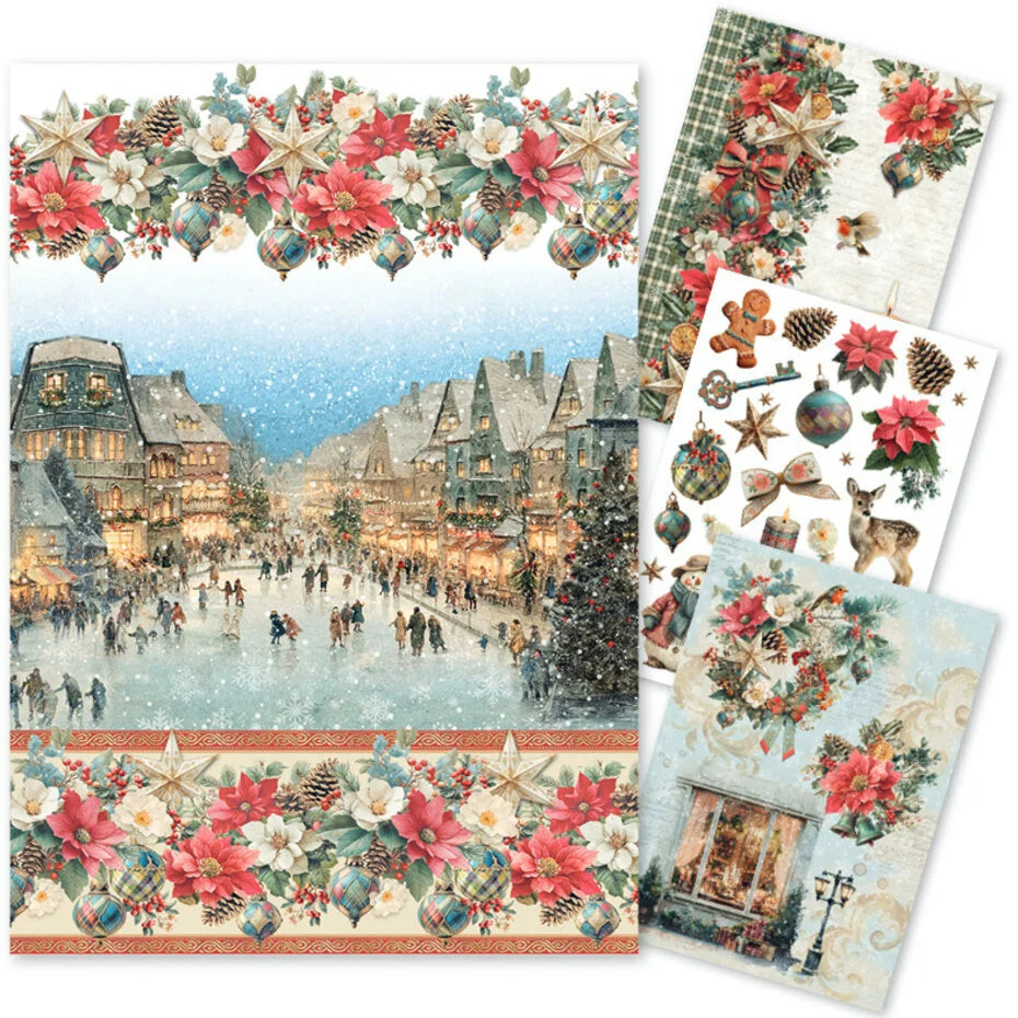 Ciao Bella Merry & Bright A4 Rice Paper Mixed (4pcs) - CBRA014