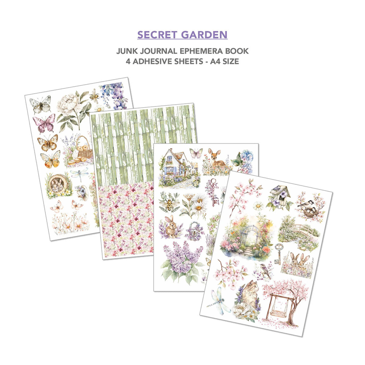Ciao Bella Secret Garden A4 Junk Journal Ephemera Book (32pcs) (CBB007)
