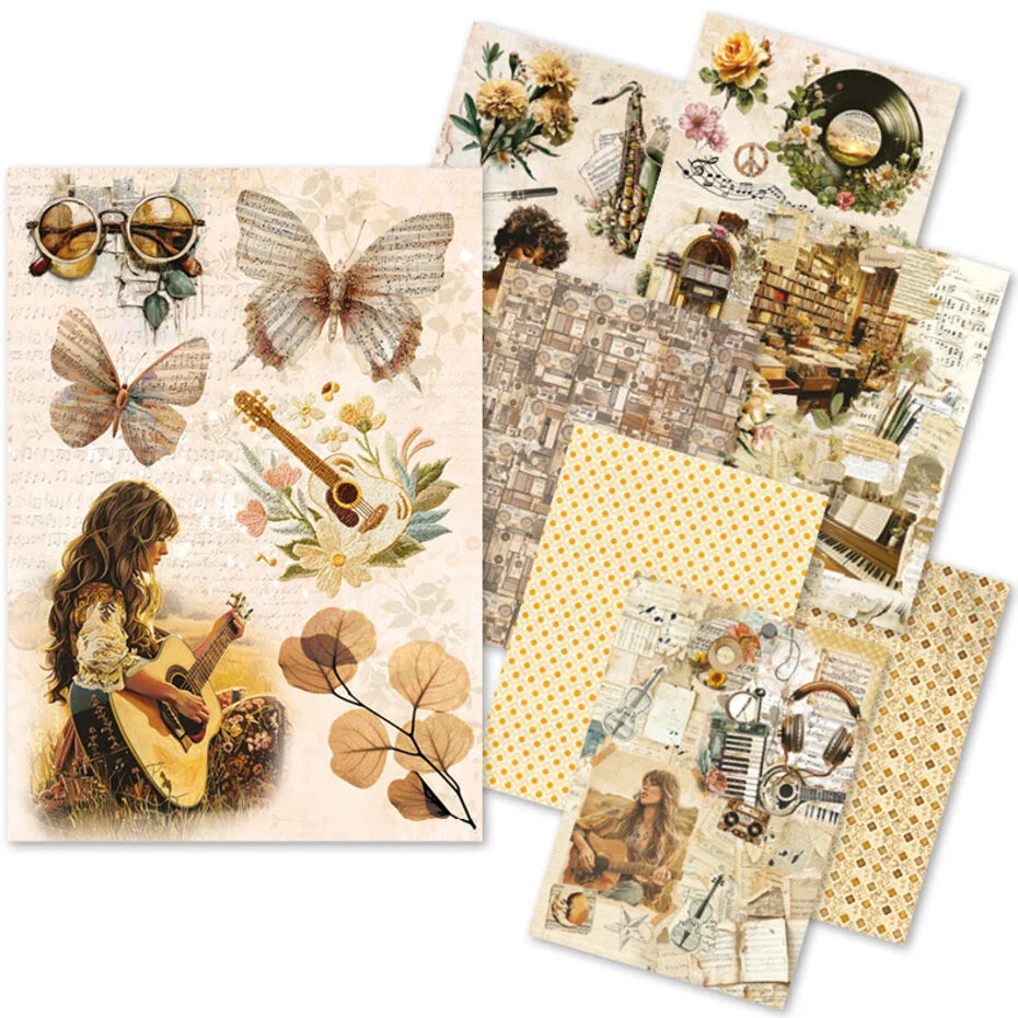 Ciao Bella Seventies A5 Rice Paper Mixed (8pcs) CBRS043