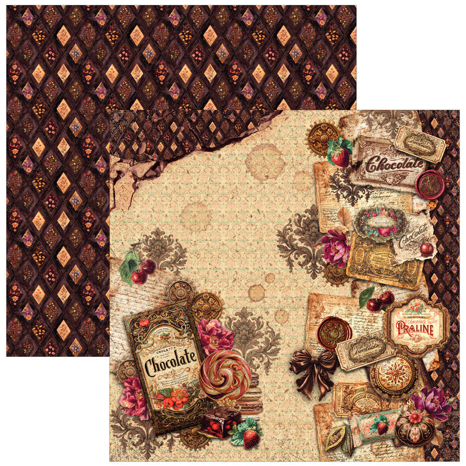 Ciao Bella The Chocolate Factory 12x12 Inch Paper Pad (12pcs) - CBPM100