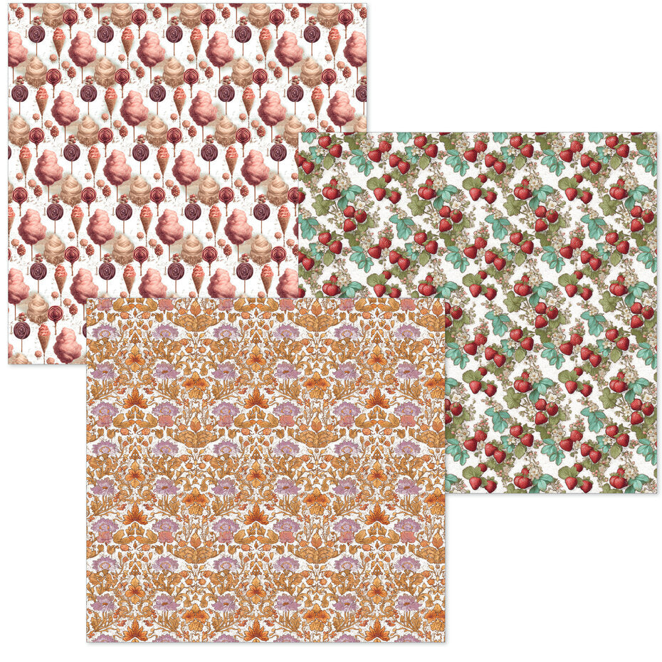 Ciao Bella The Chocolate Factory 6x6 Inch Deluxe Paper Silver & Vellum Dual Pack Mixed (6pcs) - CBXQ013
