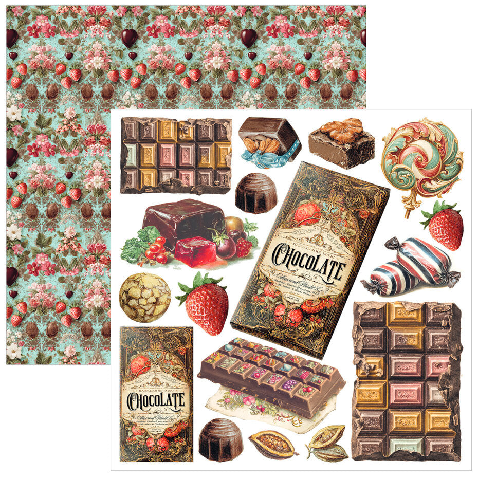 Ciao Bella The Chocolate Factory 6x6 Inch Fussy Cut Pad (24pcs) - CBQE100