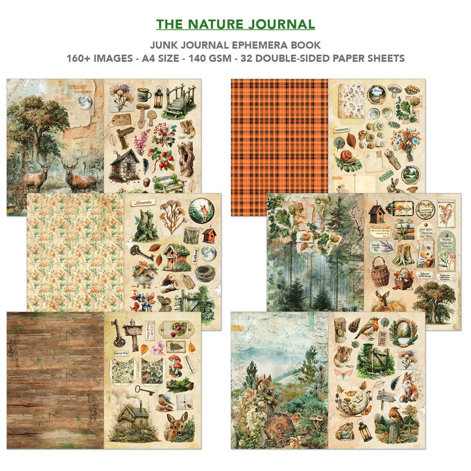 Ciao Bella The Nature Journal A4 Junk Journal Ephemera Book (32pcs) - CBB030