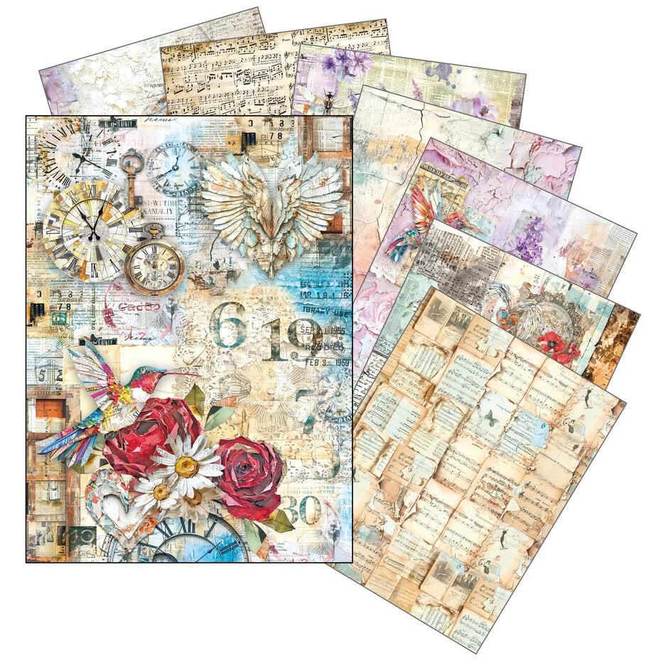 Ciao Bella The Sound of Spring A5 Rice Paper Mixed, 8 Pieces - MFS009