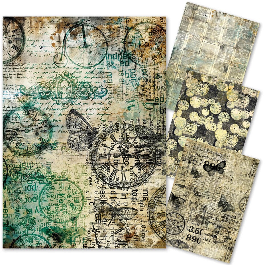 Ciao Bella Time Capsule A4 Mixed Media Rice Paper (4pcs) (MF001)