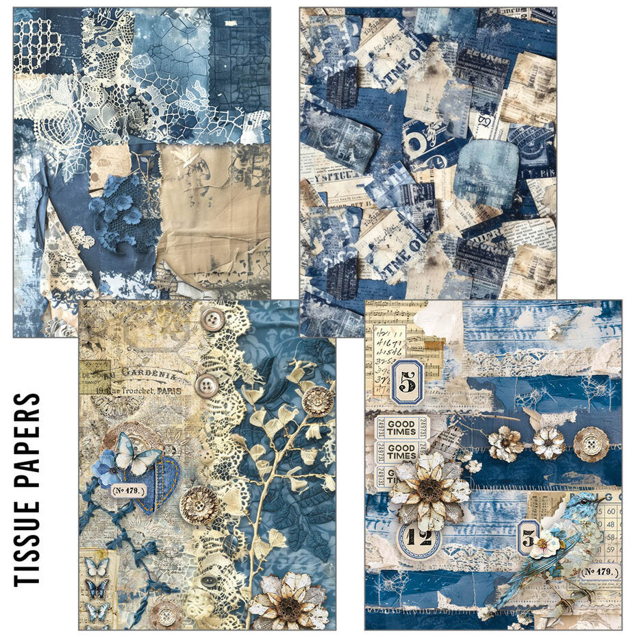 Ciao Bella Urban Blue Denim Craftmix Mixed A5 Paper Pack (8pcs) (MC002)