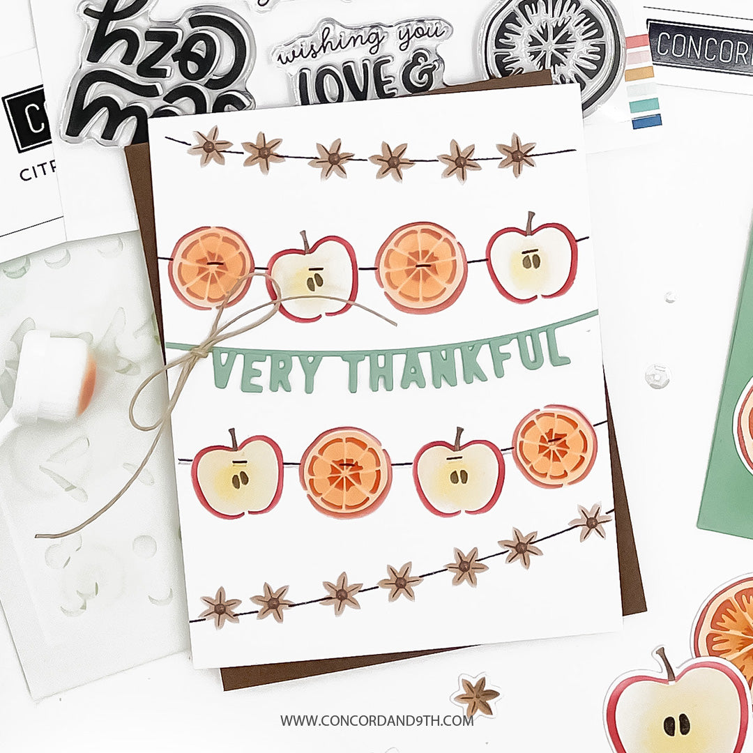 Concord & 9th Citrus & Spice Stamp Set (6 x 6) & Die Bundle