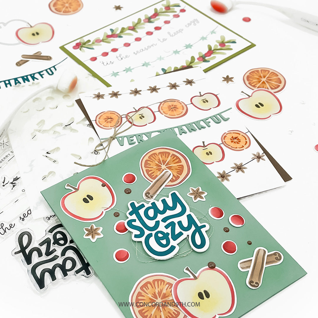 Concord & 9th Citrus & Spice Stamp Set (6 x 6) & Die Bundle