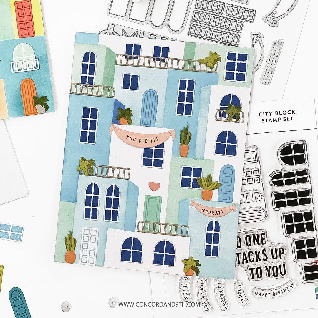 Concord & 9th City Block Stamp Set/ Die Bundle