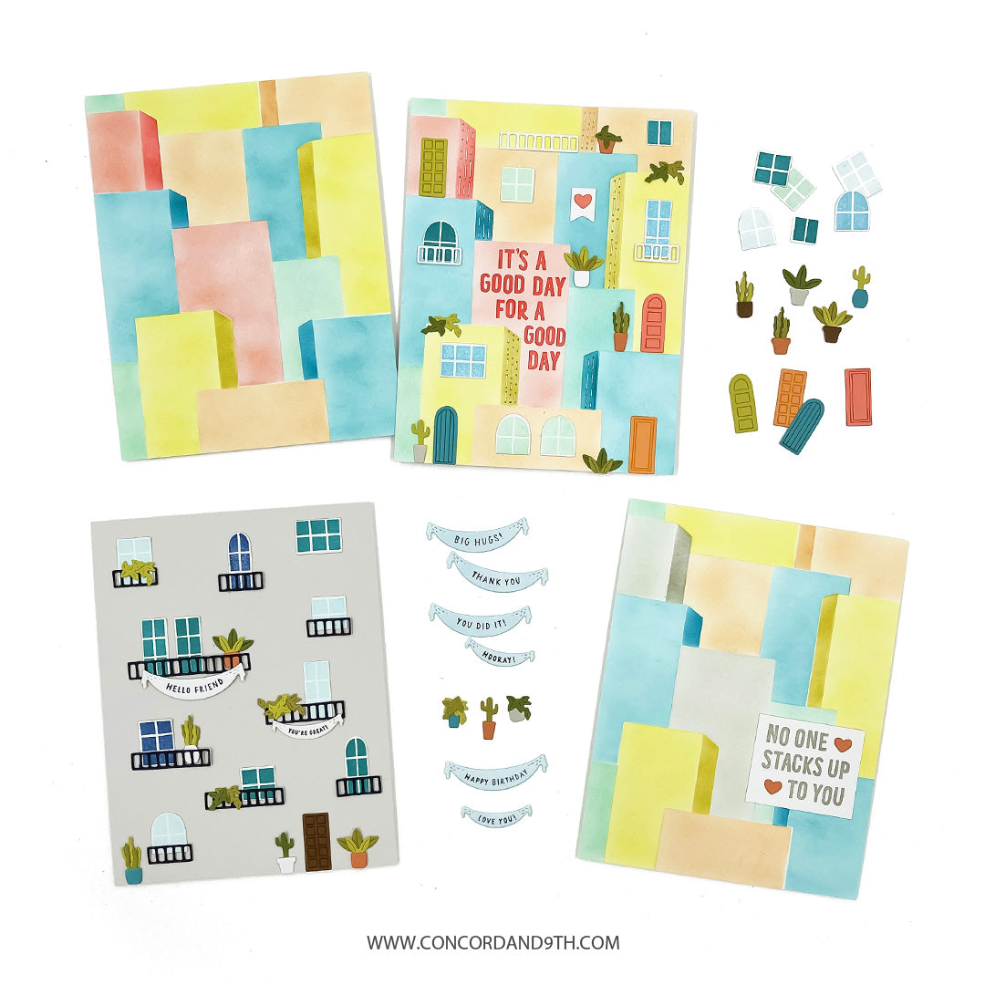 Concord & 9th City Block Stamp Set/ Die Bundle