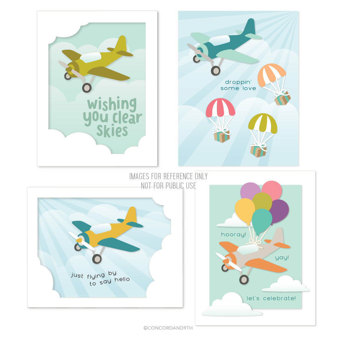 Concord & 9th Clear Skies Stencil (1 qty; 6 x 9)