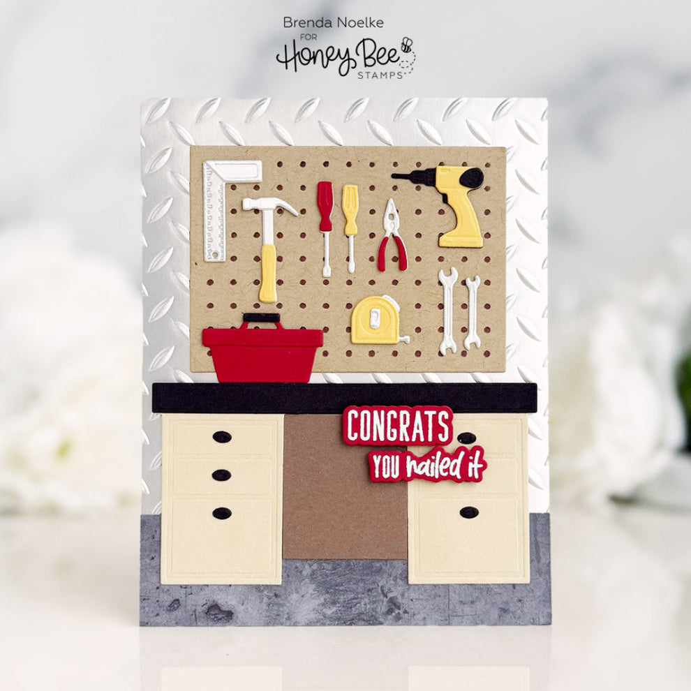 Honey Bee Stamps Lovely Layers: Pegboard and Desk - Honey Cuts