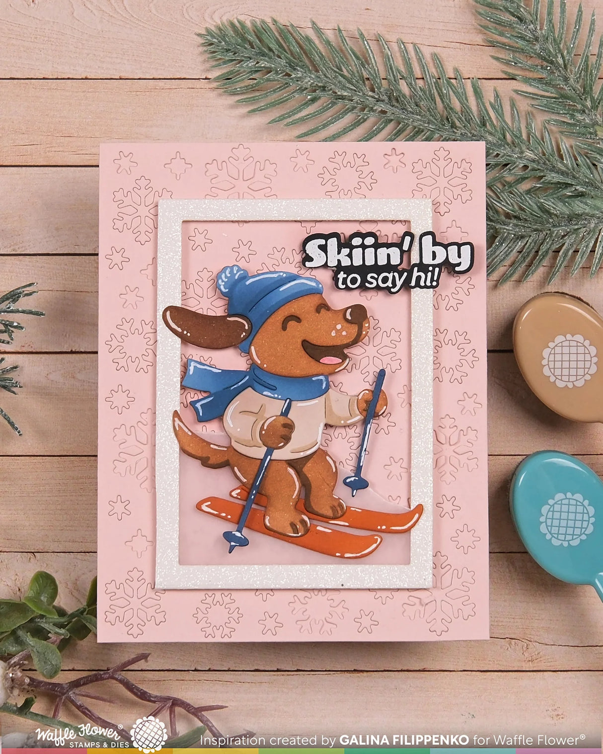 Waffle Flower Crafts Cool Pup Die-n-stencil