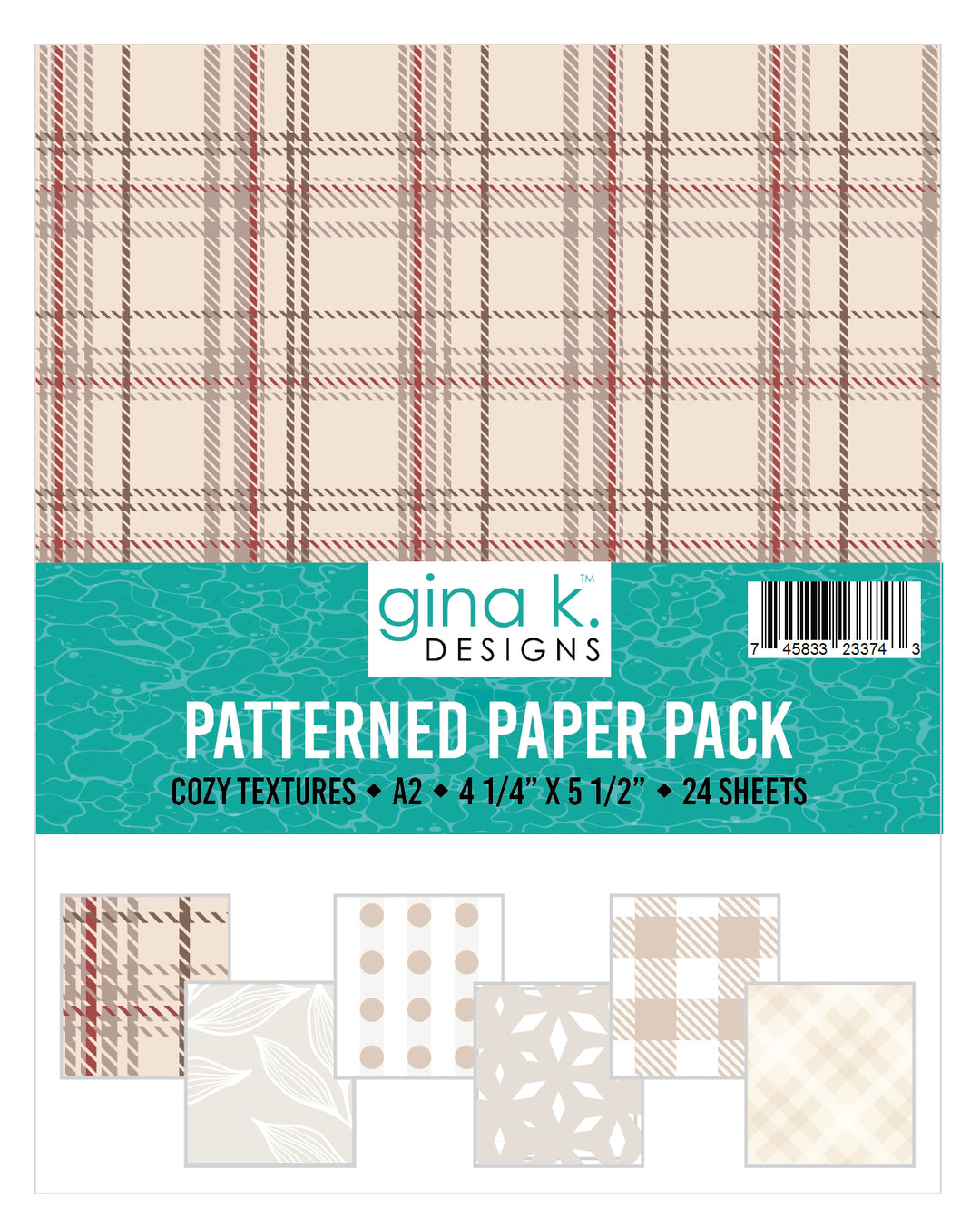 Gina K Designs PATTERNED PAPER – Cozy Textures A2 Pack
