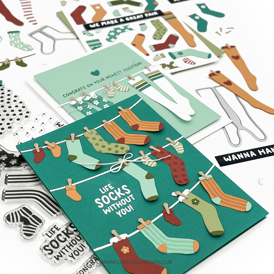 Concord & 9th Cozy Toes Stamp Set (4 x 8) & Die Bundle