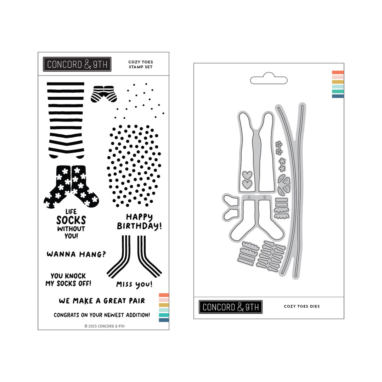 Concord & 9th Cozy Toes Stamp Set (4 x 8) & Die Bundle