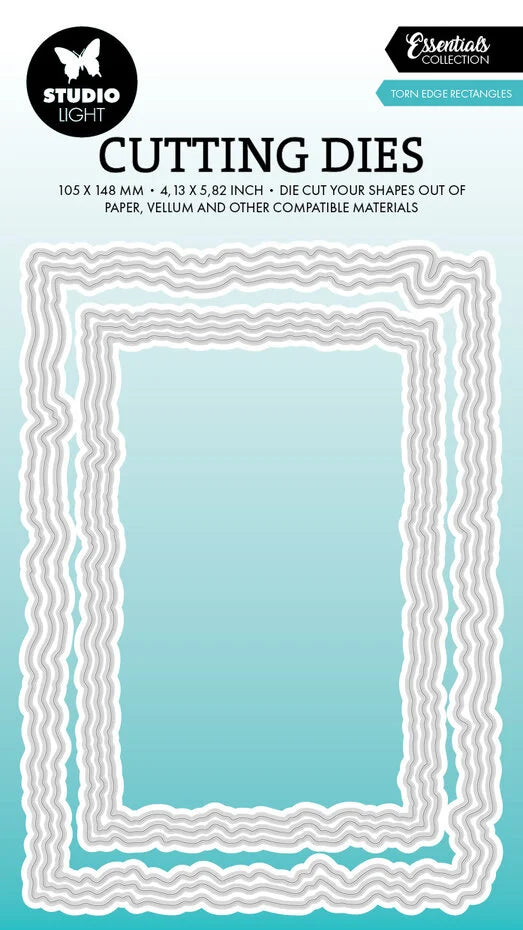 Studio Light Cutting Die Torn Edge Rectanges Essentials (SL-ES-CD916)