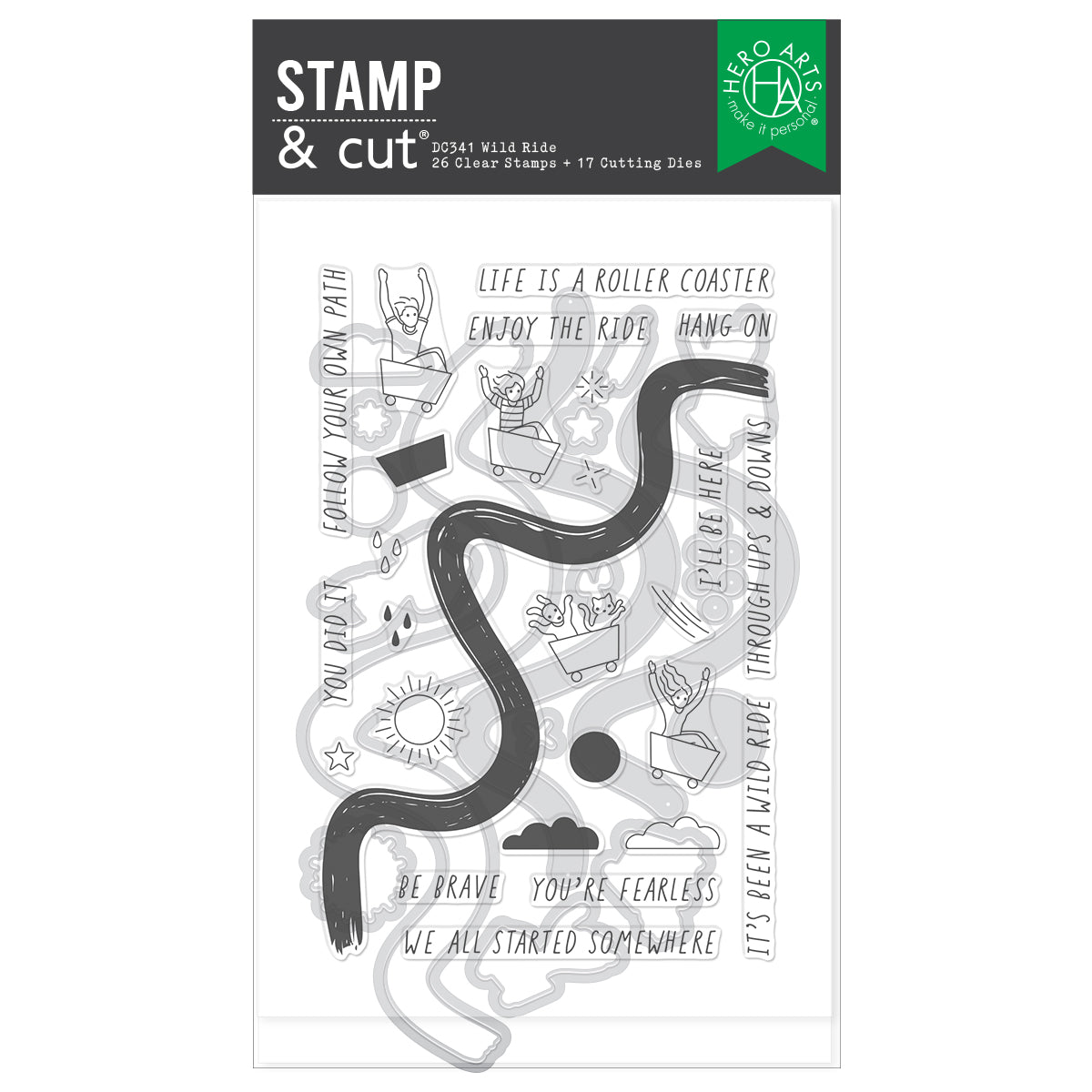 Hero Arts Wild Ride Stamp & Cut Set