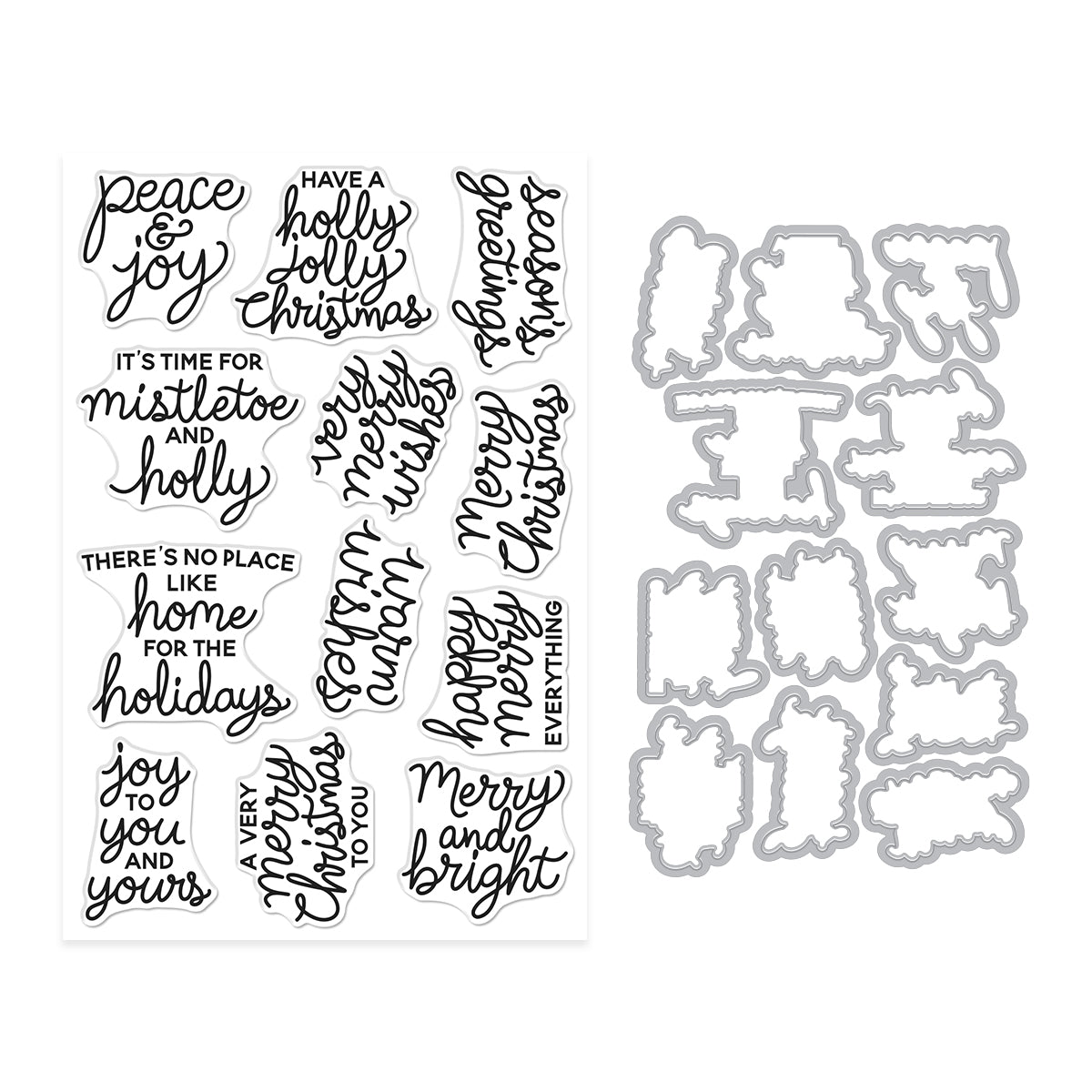 Hero Arts Very Merry Wishes Stamp & Cut