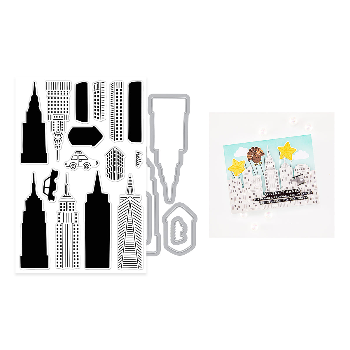 Hero Arts In the City Stamp & Cut Set DC365