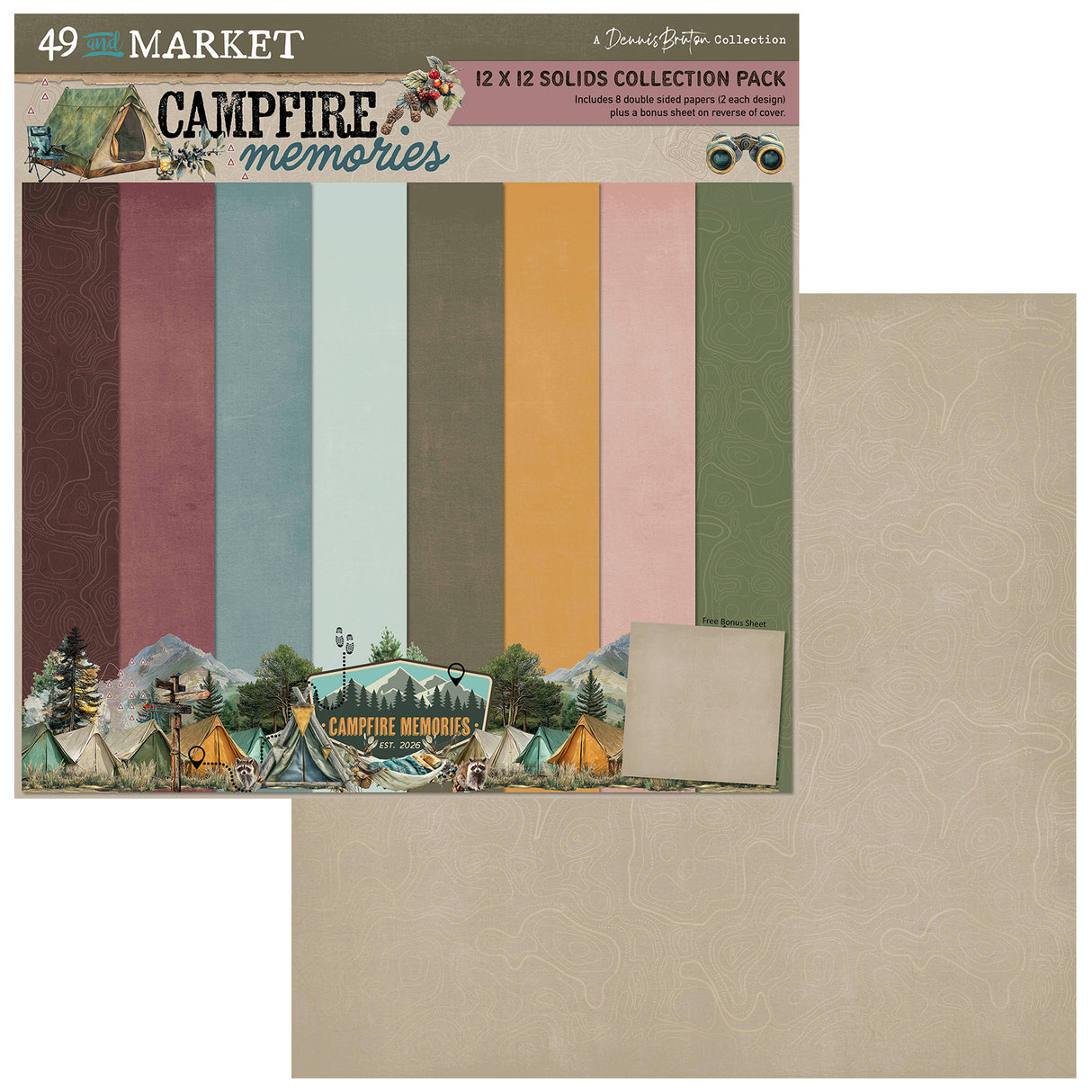 49 and Market Campfire Memories 12x12 Solids Collection - DCM-37289