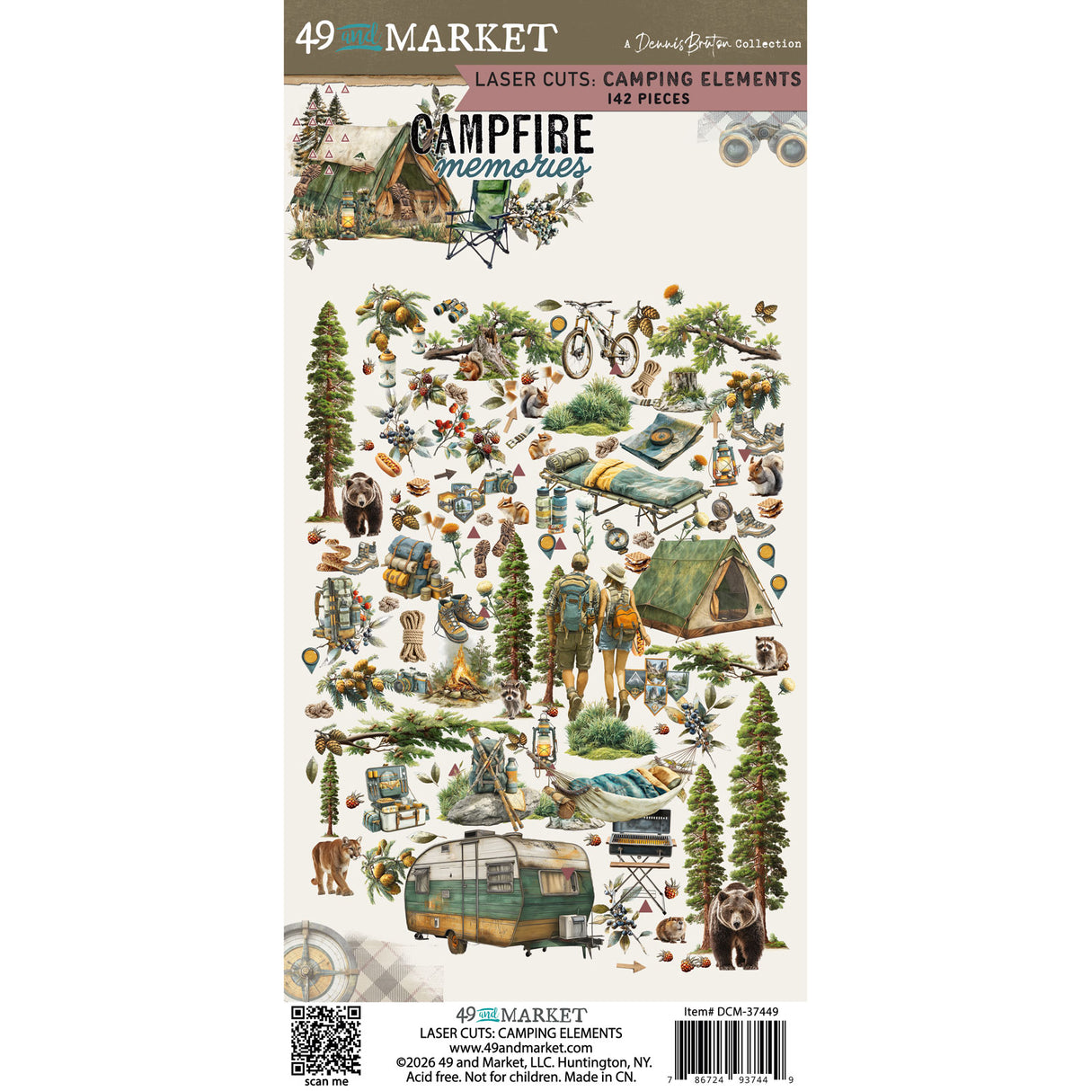 49 and Market Campfire Memories Laser Cuts - Camping - DCM-37449