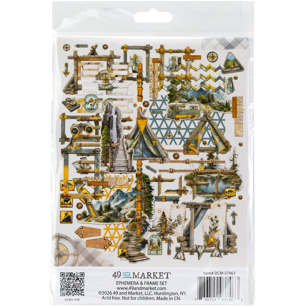 49 and Market Campfire Memories Ephemera & Frame Set - DCM-37463