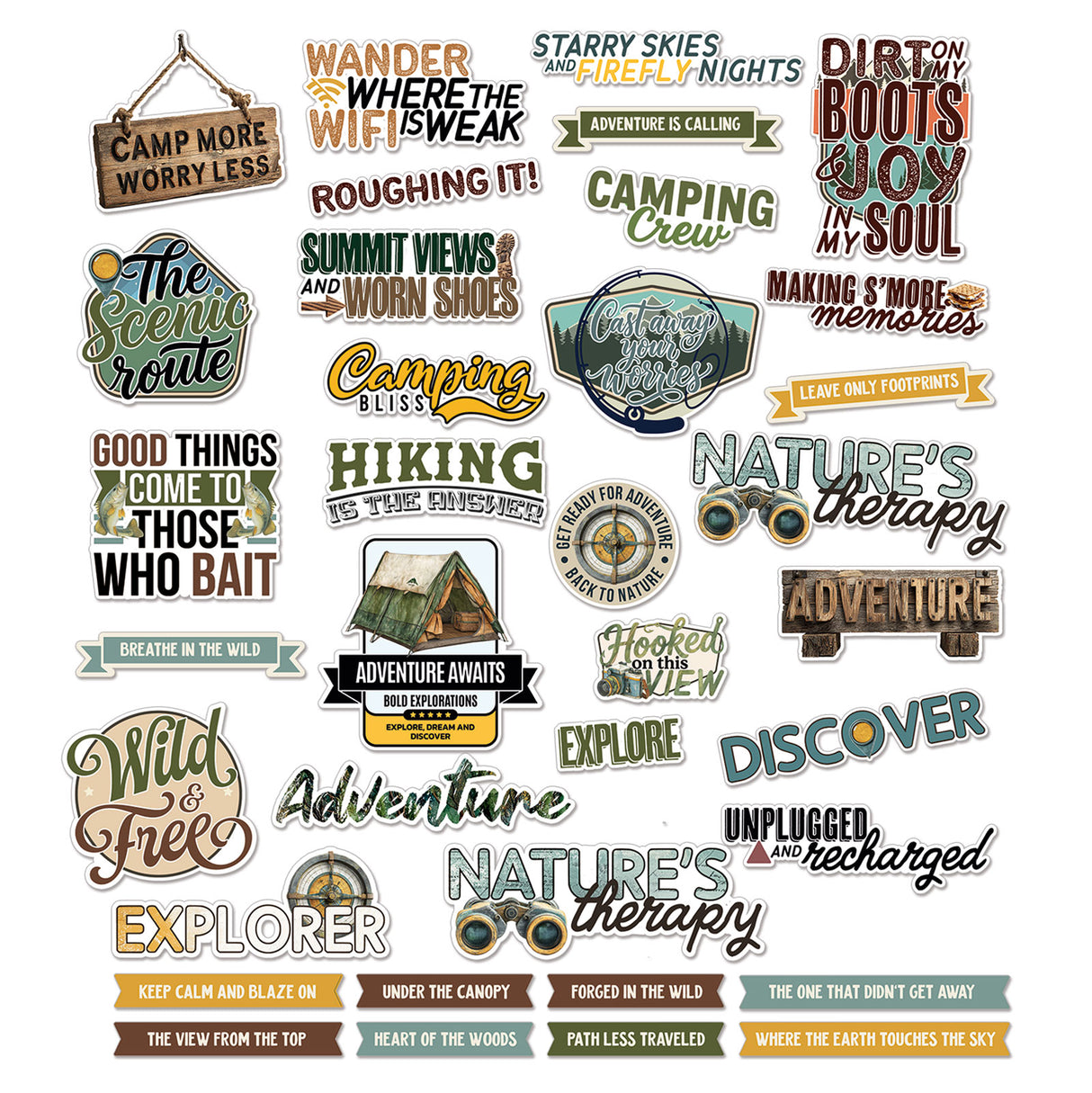 49 and Market Campfire Memories Chipboard Sentiments - DCM-37487