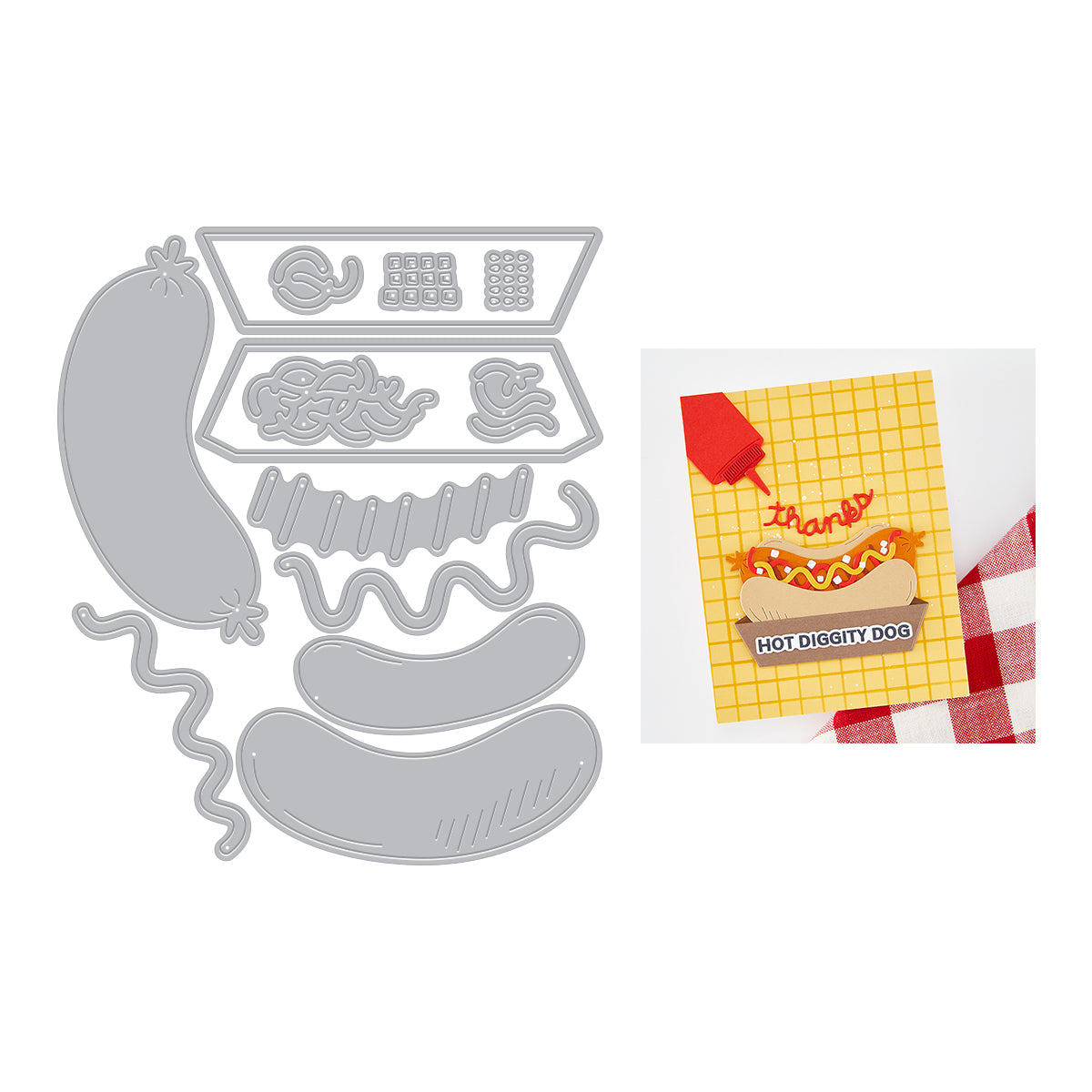 Hero Arts Hot Diggity Dog Die Set