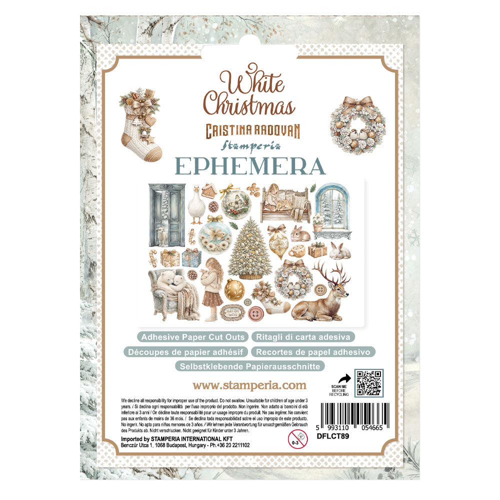 Stamperia White Christmas Ephemera by Cristina Radovan - DFLCT89