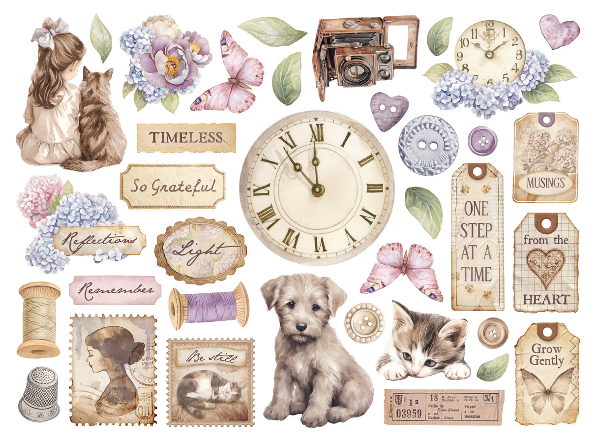 Stamperia Quiet Days Die Cuts (36pcs) (DFLDC122)