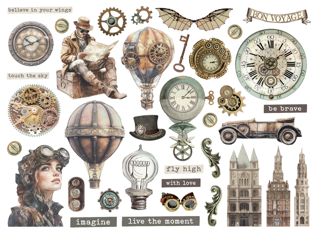 Stamperia Voyages Fantastiques Die Cuts Assorted (37pcs) (DFLDC127)