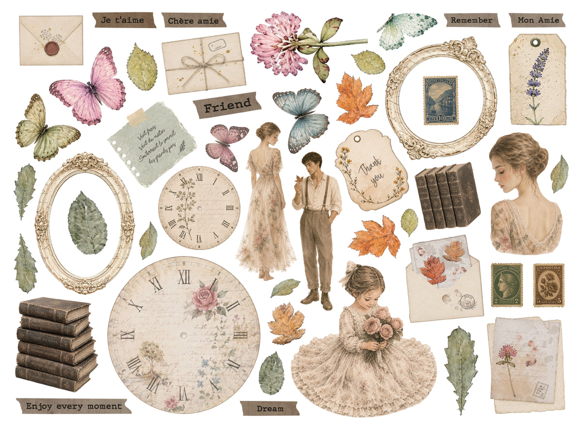 Stamperia Flowers and Poems Die Cuts Assorted - DFLDC144