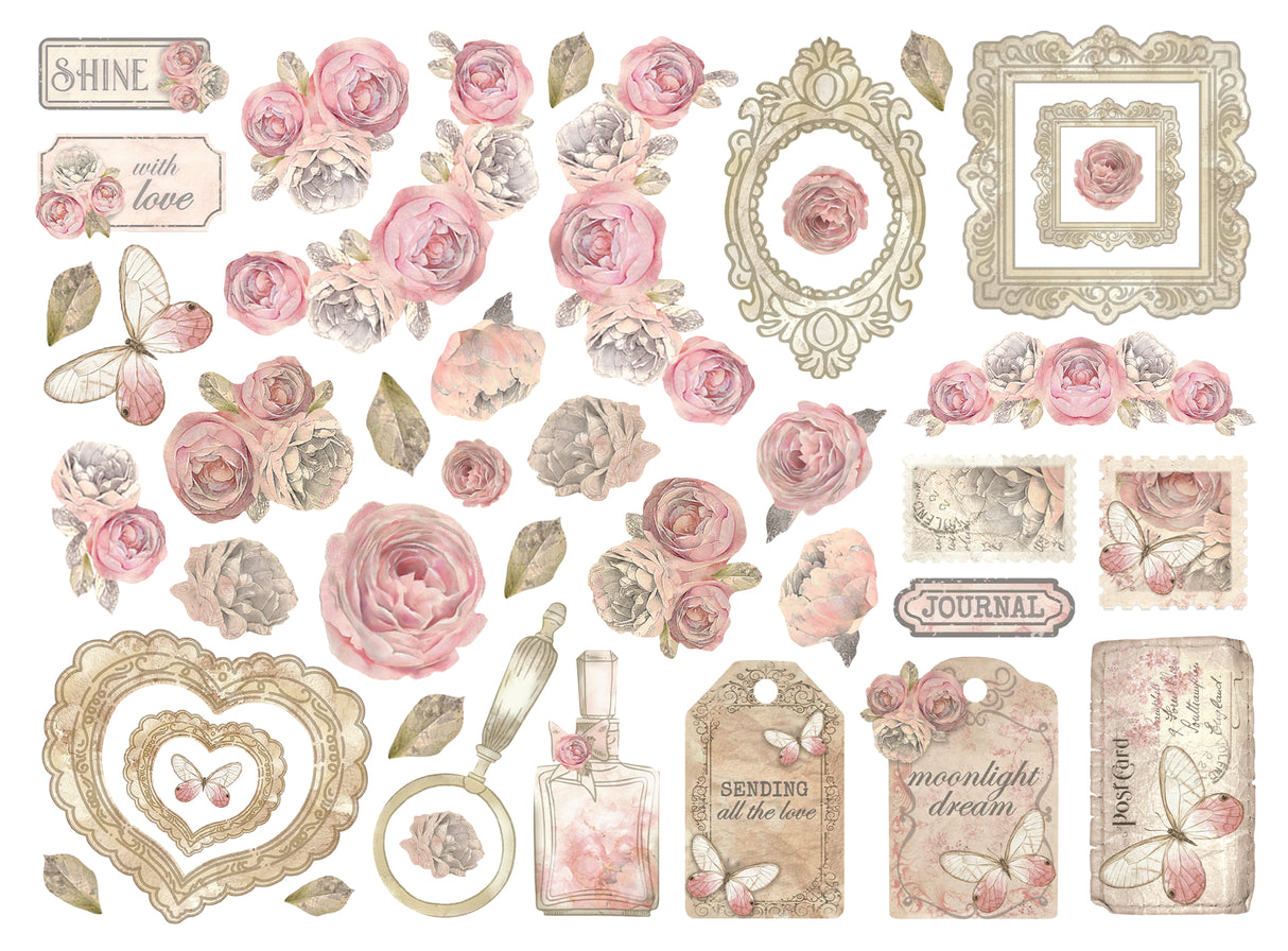 Stamperia Die cuts assorted - Shabby Rose DFLDC99