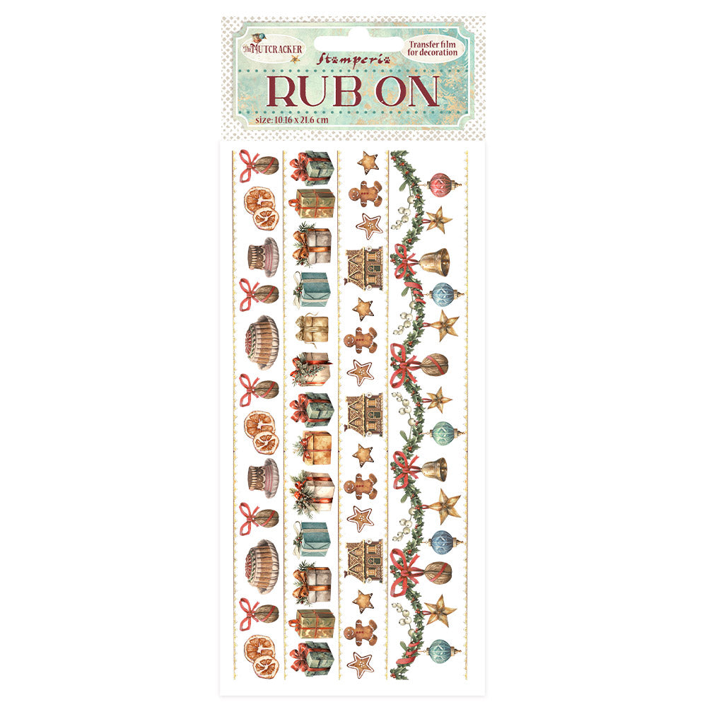 Stamperia Rub-on cm 10,16x21,6 - The Nutcracker stripes DFLRB109