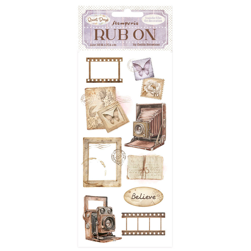 Stamperia Quiet Days Rub-On Vintage Photography (DFLRB206)