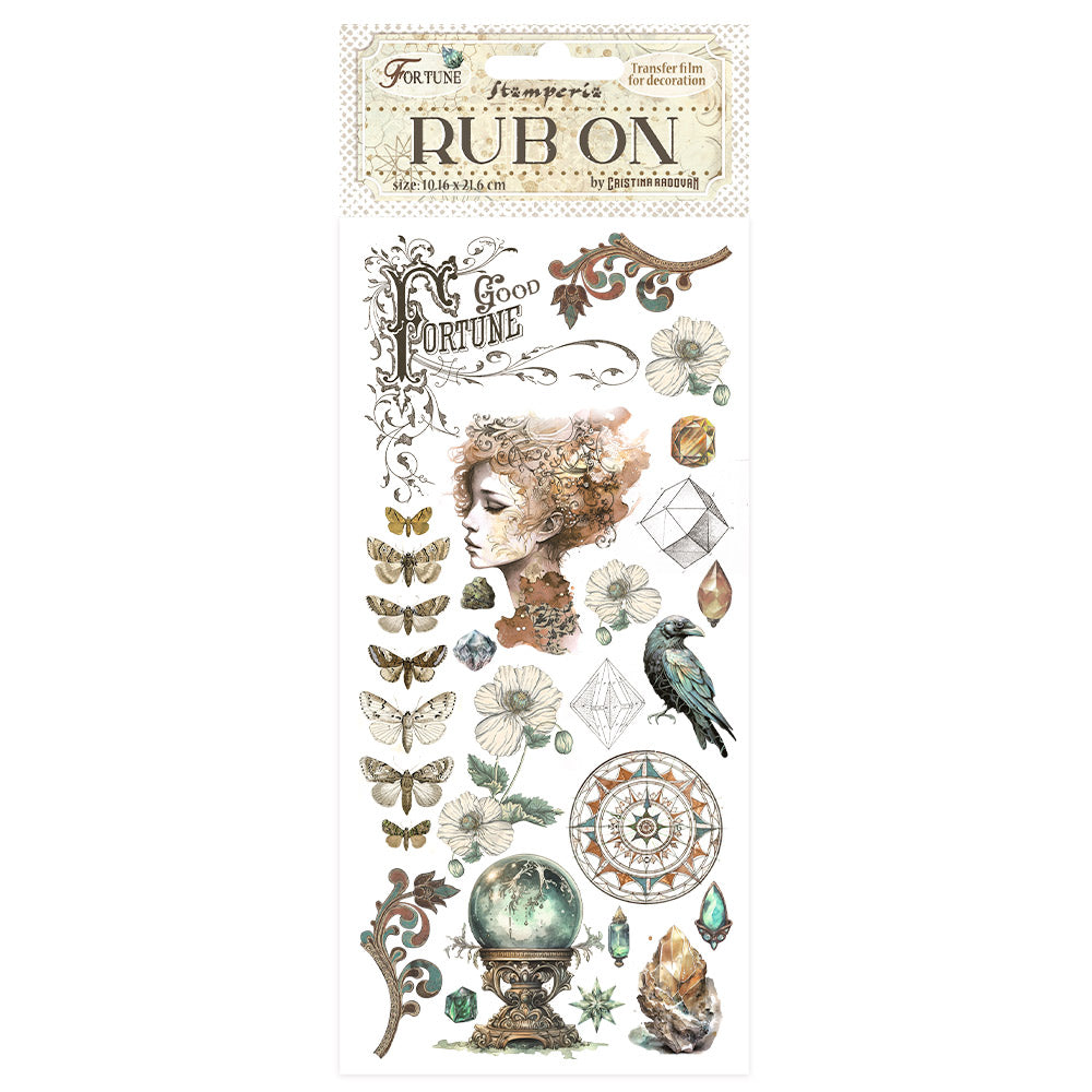 Stamperia Rub-on cm 10,16x21,6 - Fortune face DFLRB88