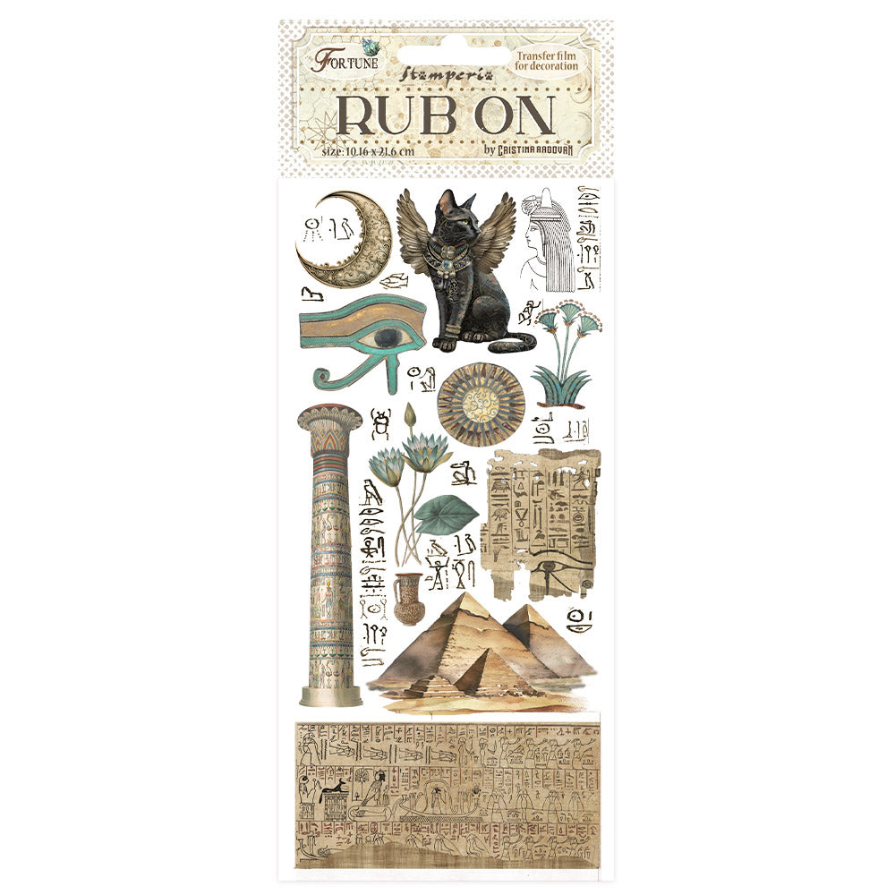 Stamperia Rub-on cm 10,16x21,6 - Fortune Egypt DFLRB92