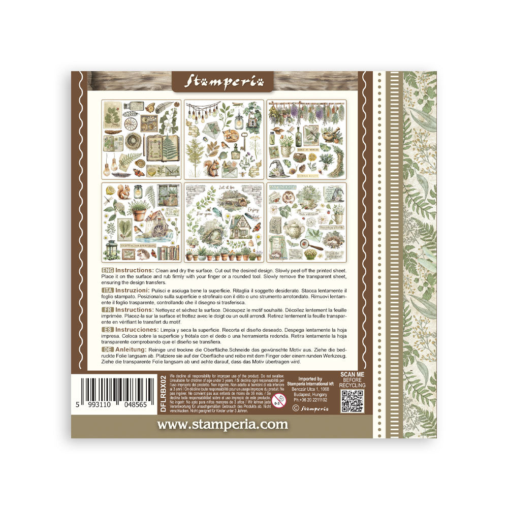 Stamperia Herbarium Silvae Rub-On Assortment 6pcs (DFLRBX02)