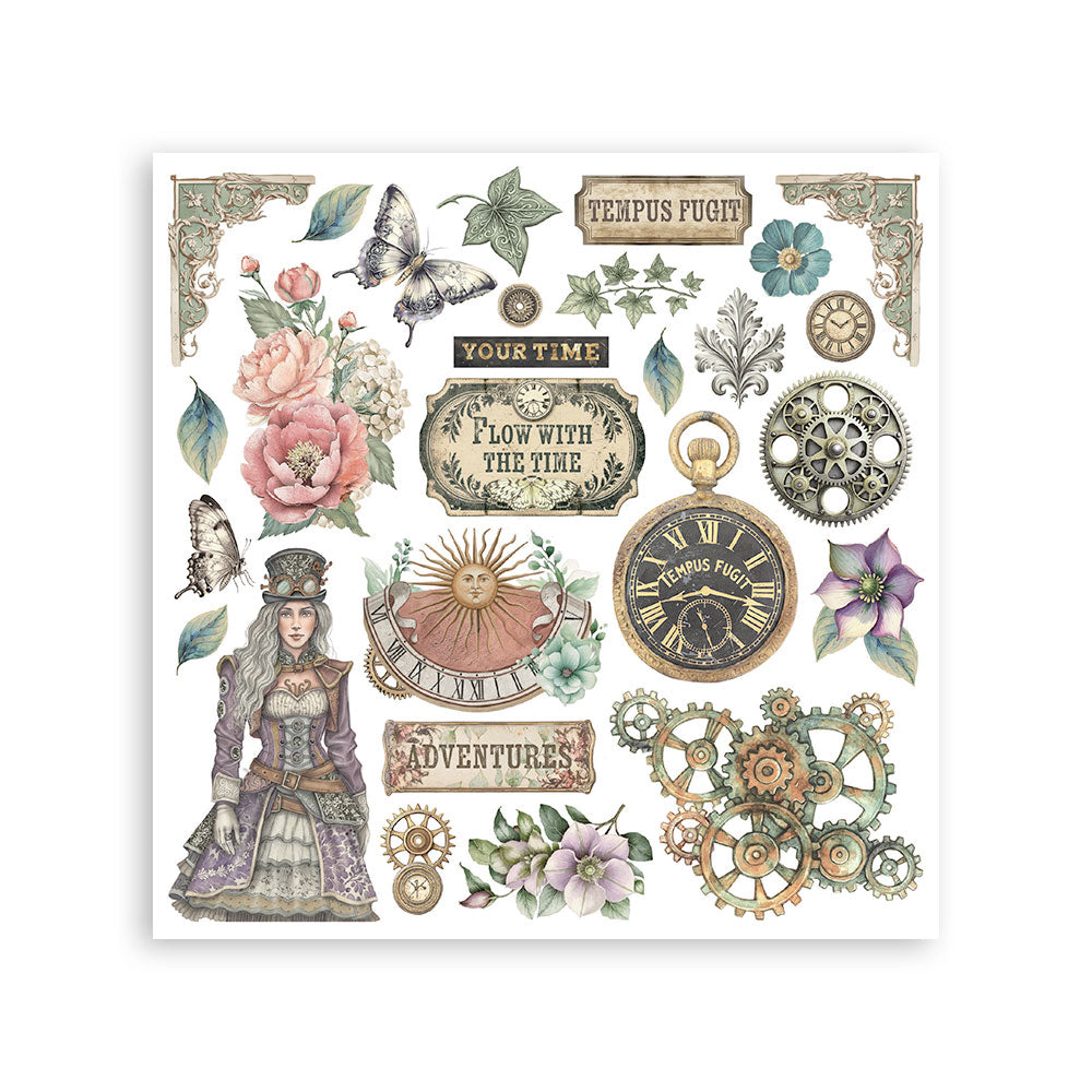 Stamperia Gardens of Time Rub-On 15.5x15.5cm (DFLRBX11)