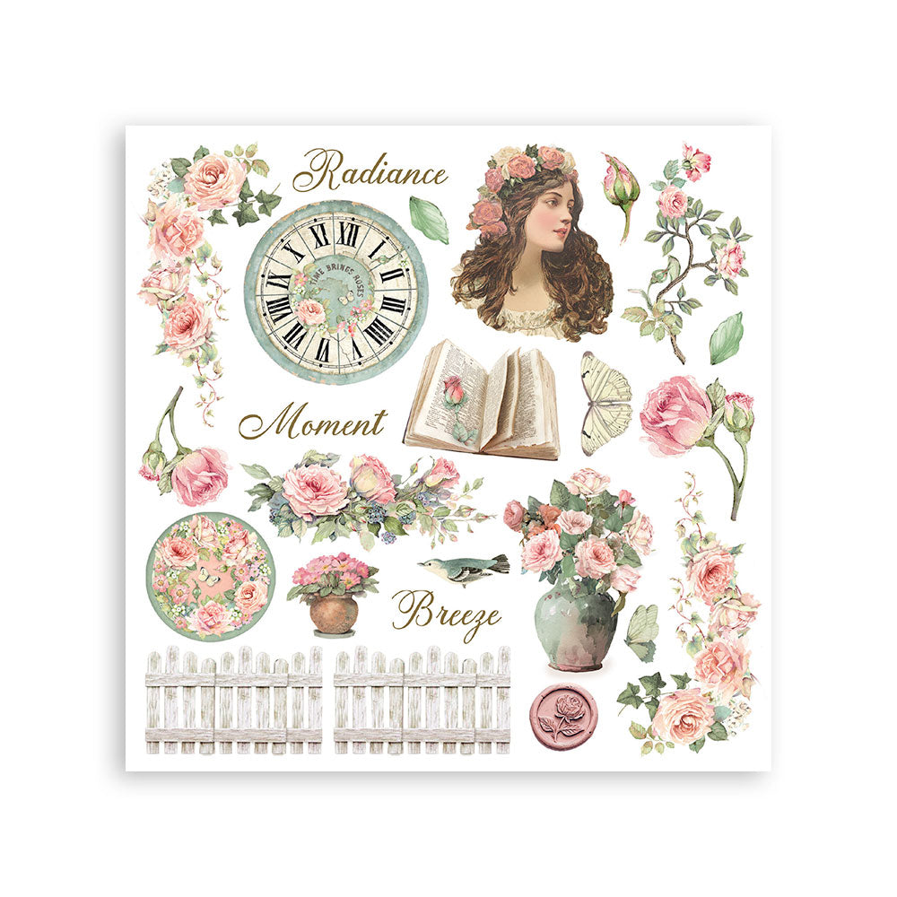 Stamperia House of Roses Rub-On 15.5x15.5cm (DFLRBX13)