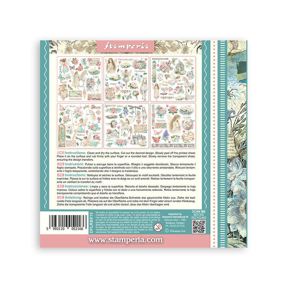 Stamperia Wonderland Rub-On 15,5x15,5cm Assortment (6pcs) (DFLRBX15)