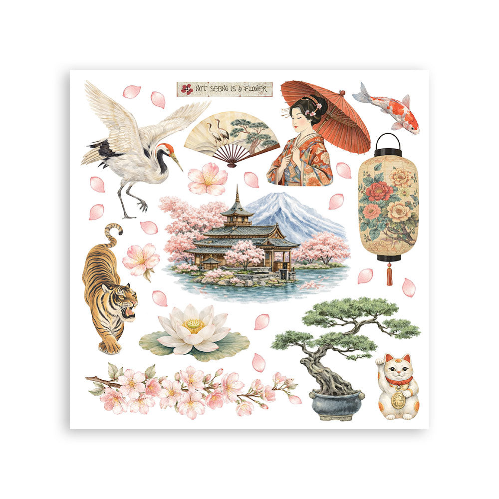 Stamperia Oriental Garden Rub-On 15.5x15.5cm Assortment (6pcs) (DFLRBX19)