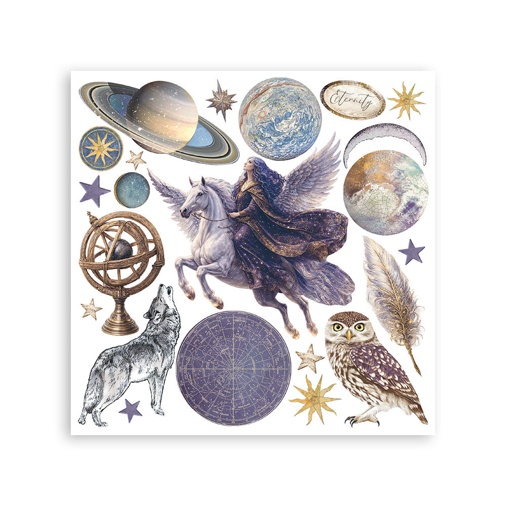 Stamperia Cosmos Rub-On 15.5x15.5cm Assortment (6pcs) by Cristina Radovan - DFLRBX22