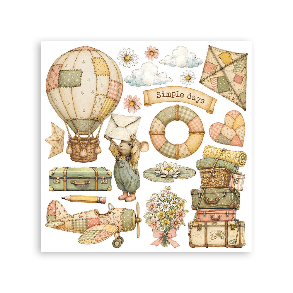 Stamperia Cozy Family Rub-On 15,5x15x5cm Assortment (6pcs) - DFLRBX25
